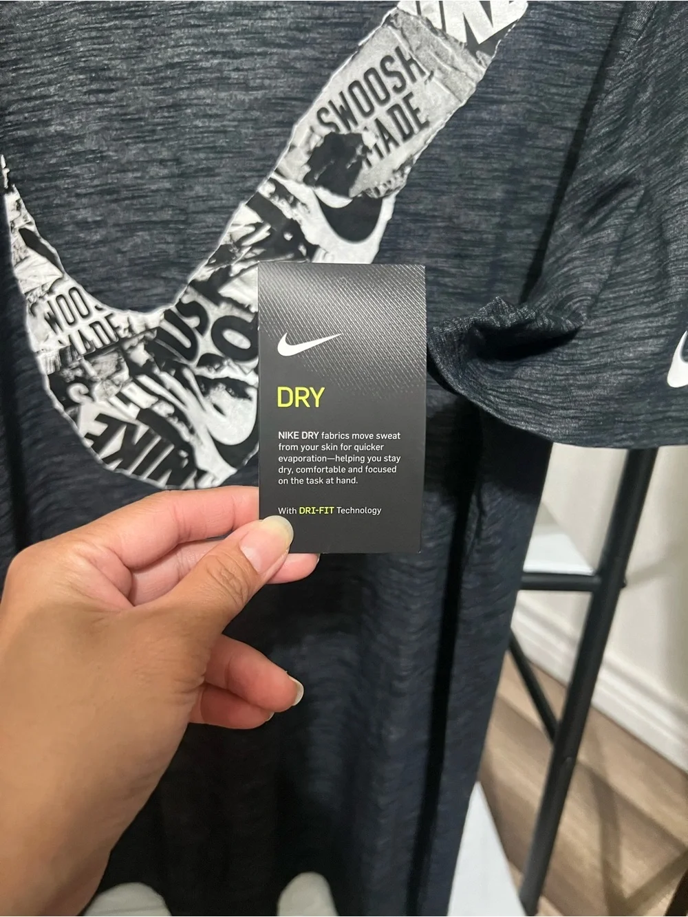 NWT Nike Men's Gray Graphic Dri-FIT T-Shirt